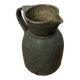 Blue glazed stoneware pitcher