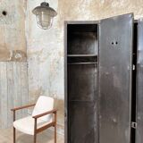 Industrial metal locker room