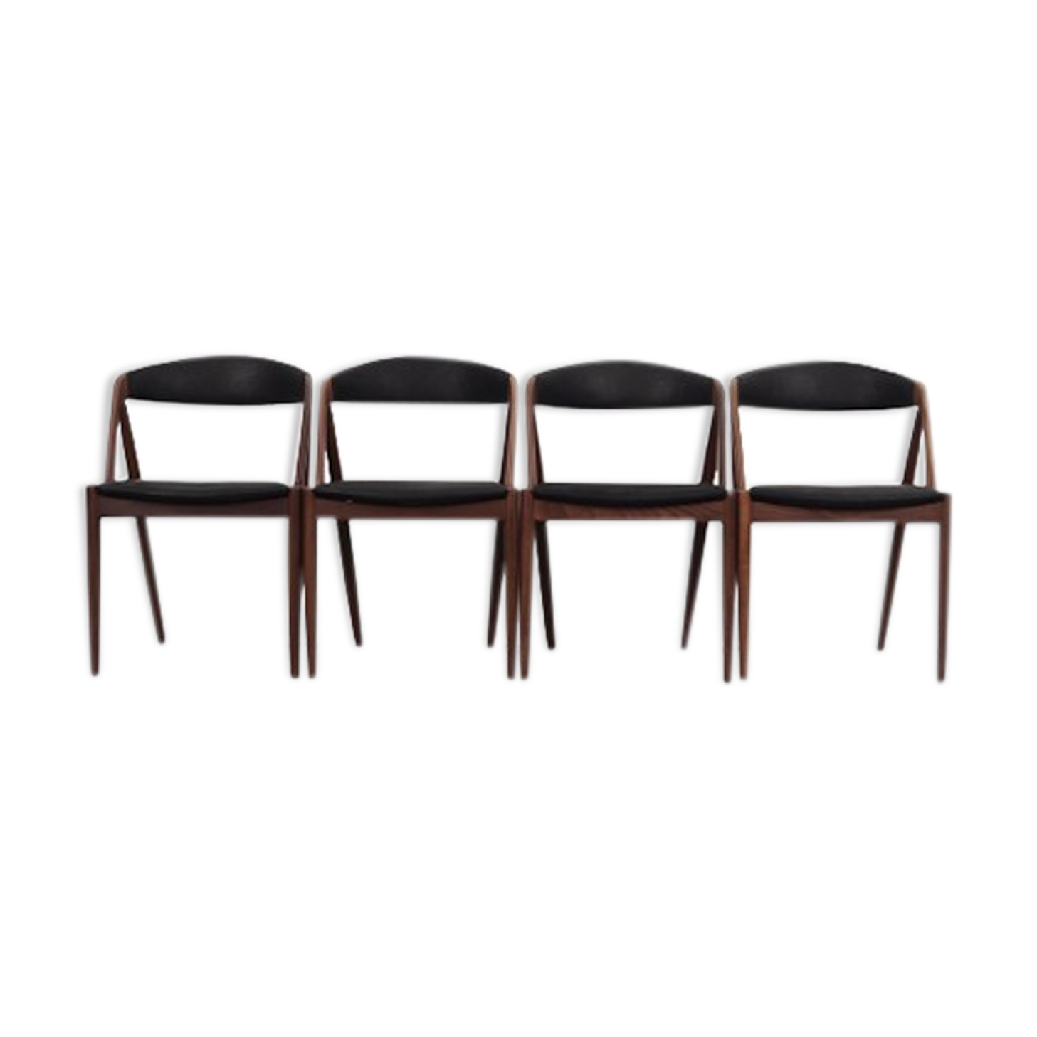 Lot de 4 chaises de Kai Kristiansen 1970