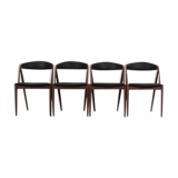 Lot de 4 chaises de Kai Kristiansen 1970
