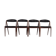 Lot de 4 chaises de Kai Kristiansen 1970