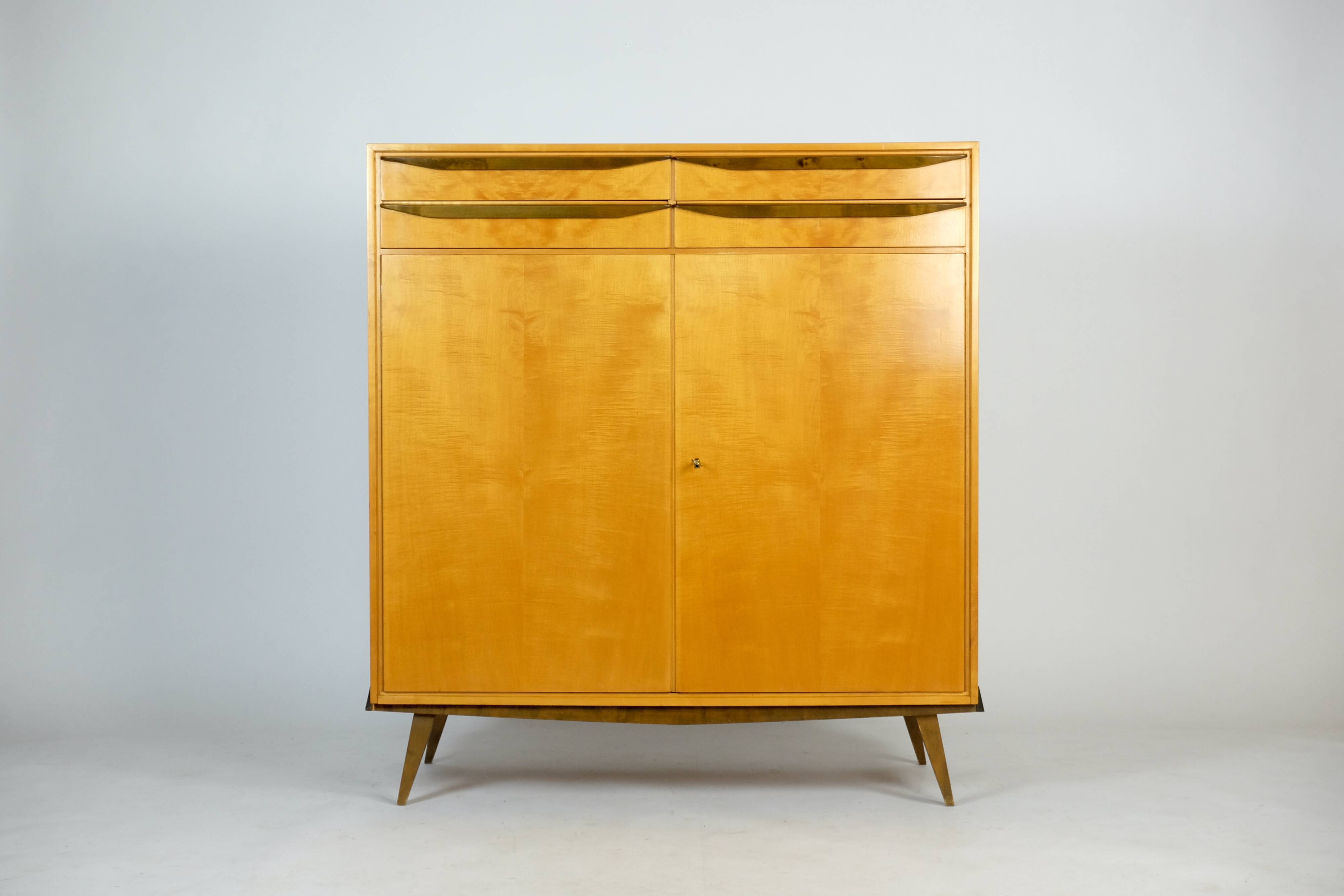 Buffet haut du milieu du siècle Schrank Kleiderschrank WK Möbel 50er Vintage 60er