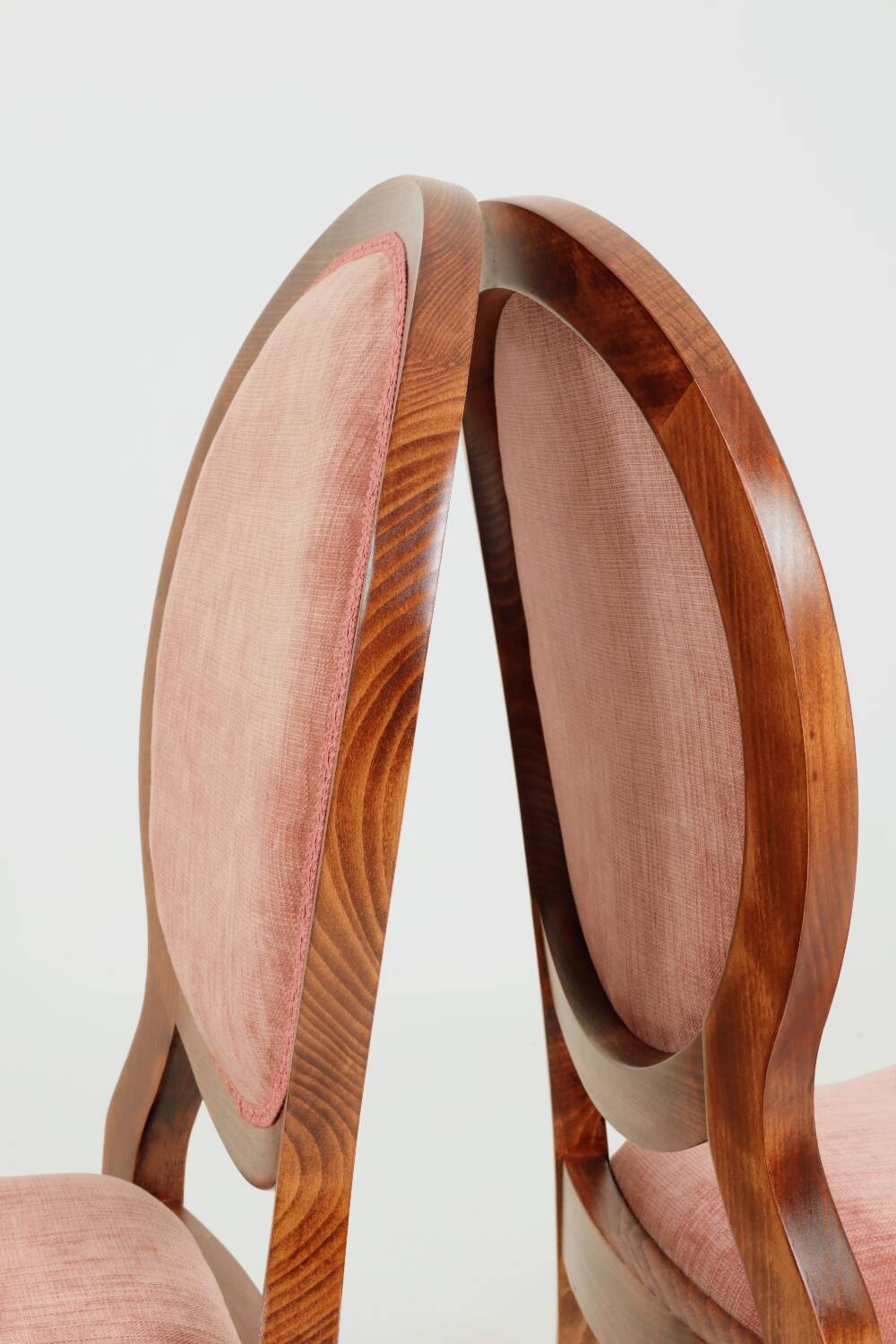 Set of 6 medallion dining chairs, Indian pink