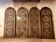 Set of 4 decorative carved glass windows from the 1900s