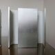 Series of 3 aluminum wall lamps, modernist, minimalist 70s