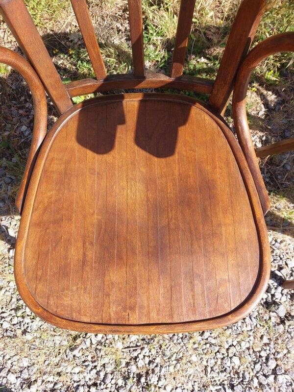 4 Baumann armchairs in bent wood