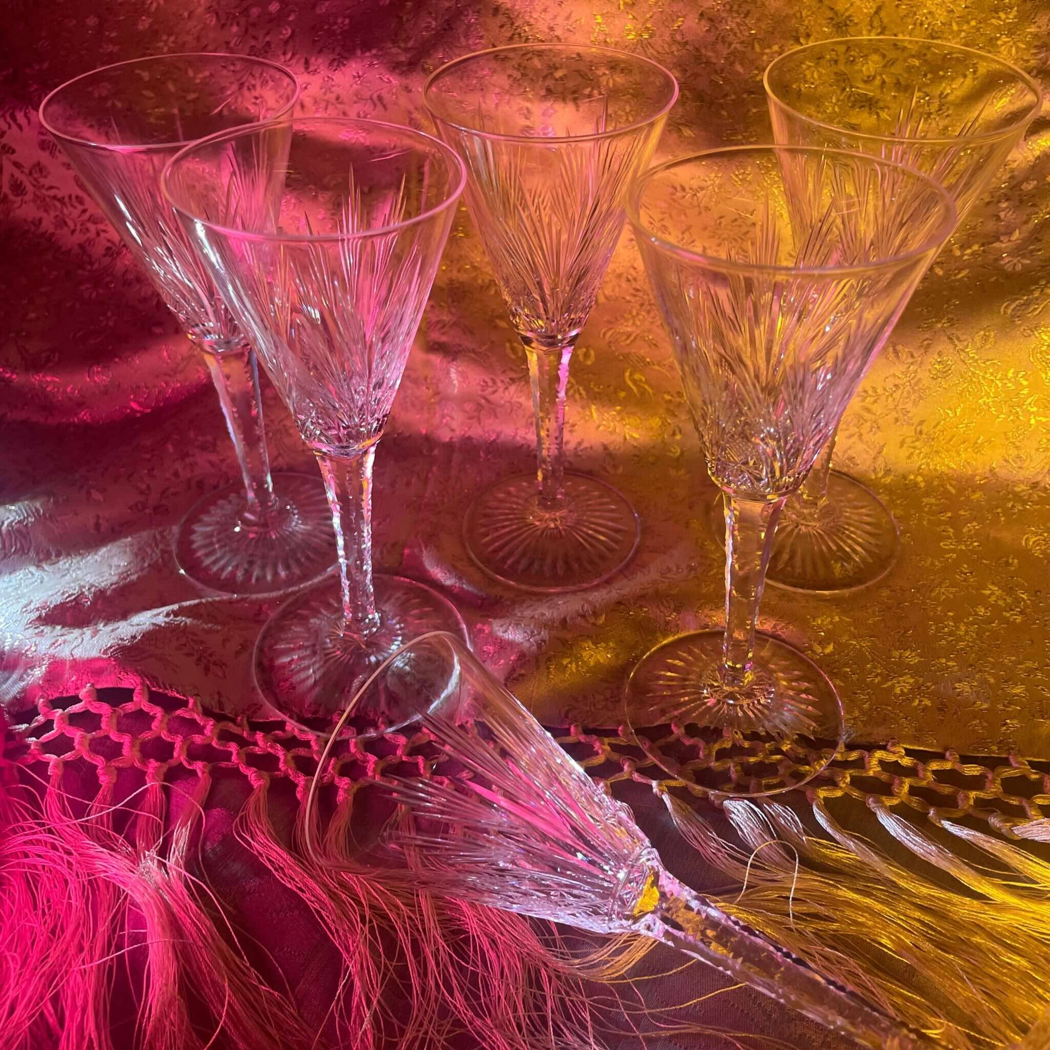 6 Saint-Louis Crystal Glasses - Nelly Model