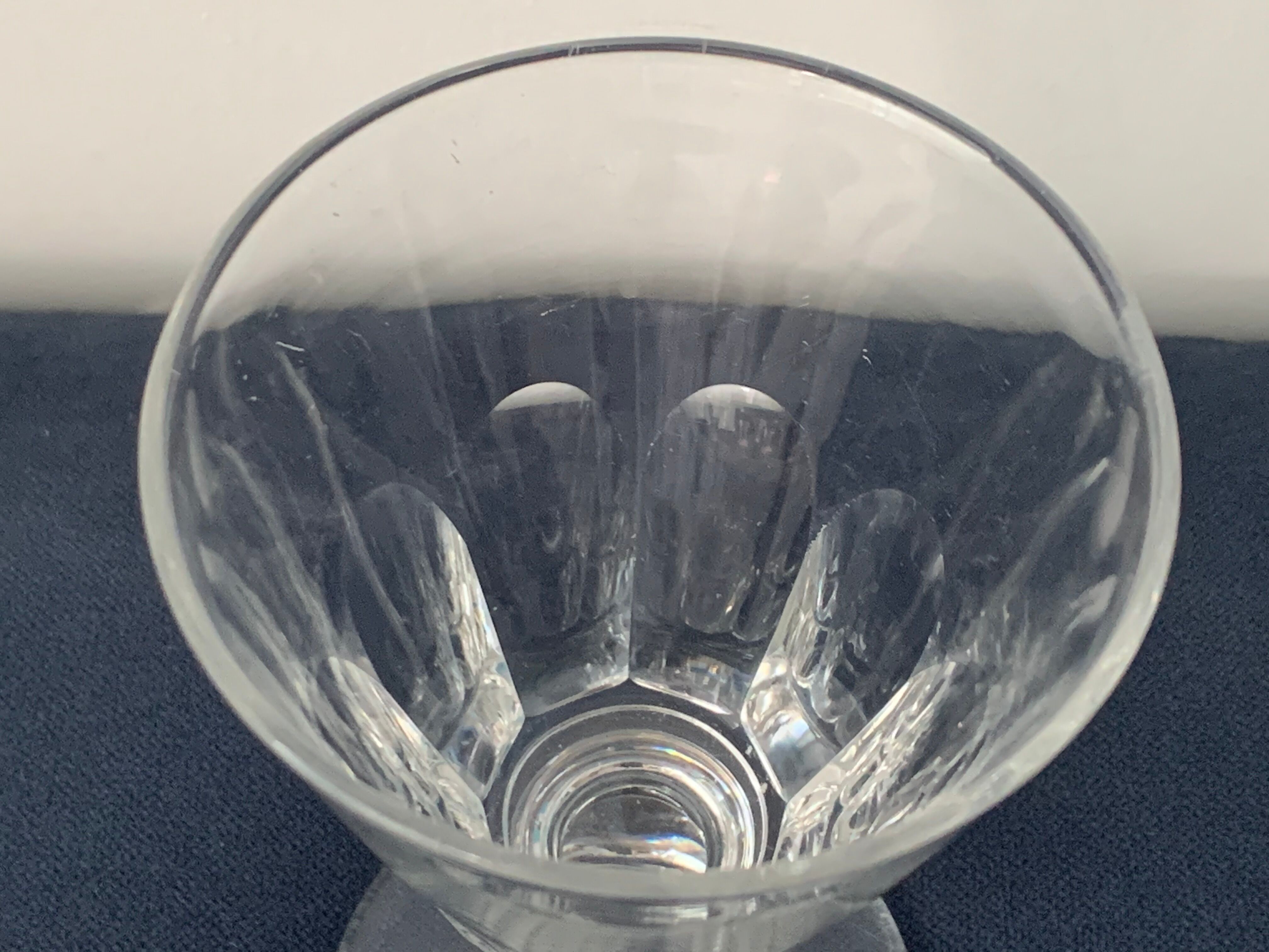 Suite of 5 old Baccarat walking glasses in crystal and glass