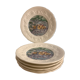 6 Gien cheese plates, Les Saveurs by Marie-Pierre Boitard