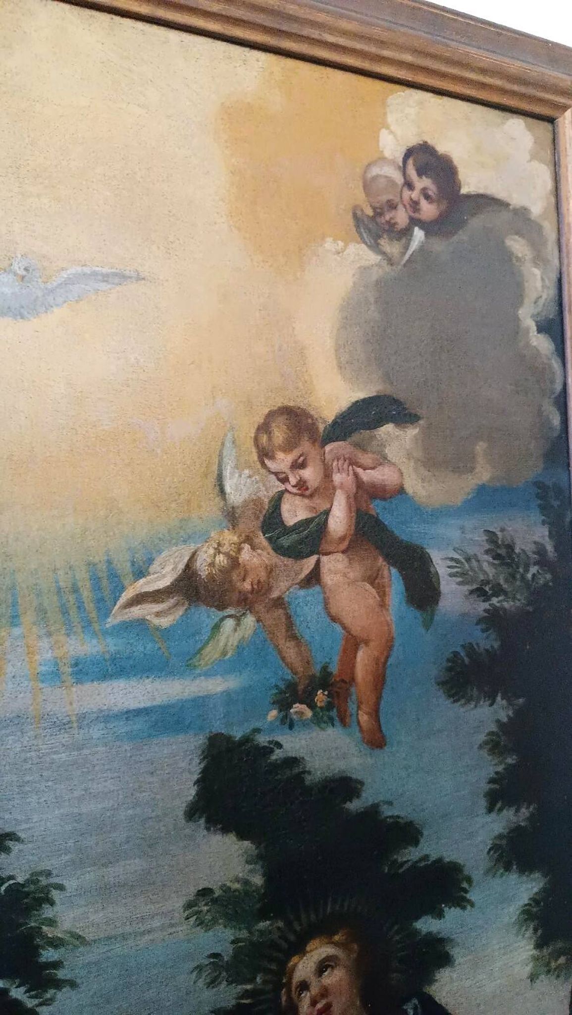 Old oil painting on canvas, 18th century