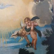 Old oil painting on canvas, 18th century