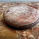 Antique reddish marble ashtray D 12 cm
