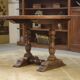 Table circulaire en chêne début 20ème