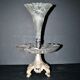 Romantic centrepiece – tulip-shaped glass vase with silver-plated metal from 1900