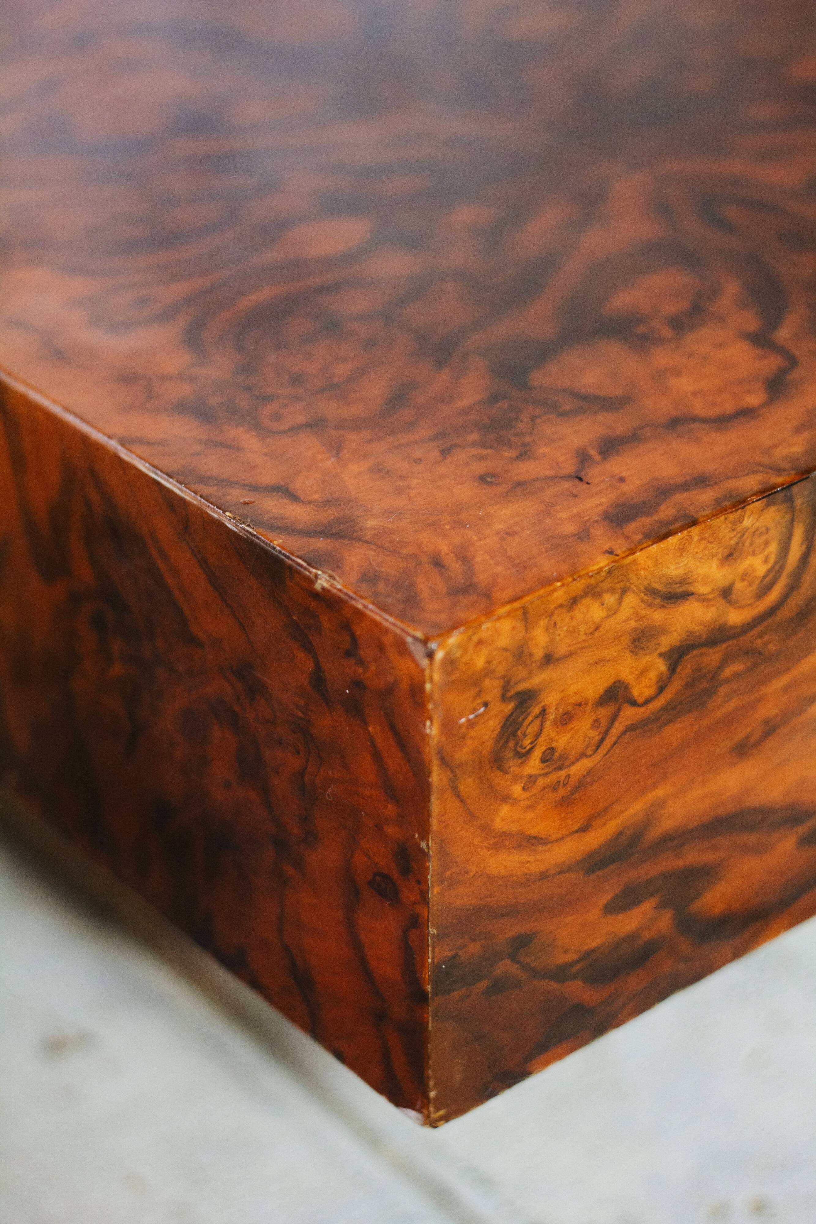 Elm burl coffee table, 1970