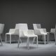 Gio dining chairs in ecru leather by Walter Knoll, Germany, 2000s, set of 8
