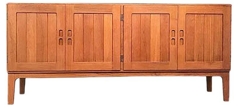 Buffet scandinave en teck massif, Danemark années 1960