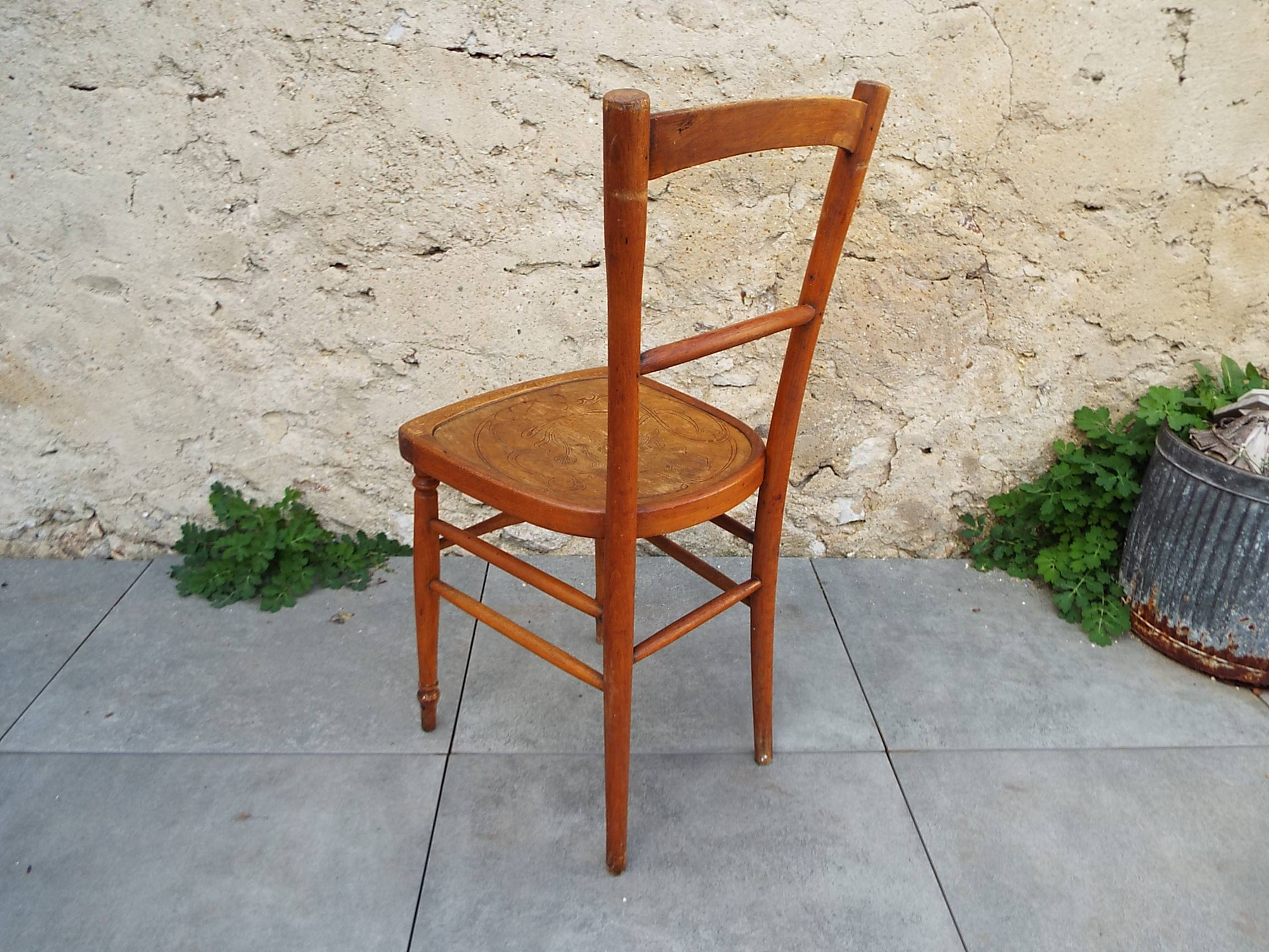 Decorated seated bistro chair