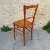 Chaise bistrot assise décorée