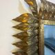 Rectangular sun mirror in wrought iron italian manufacture 50's