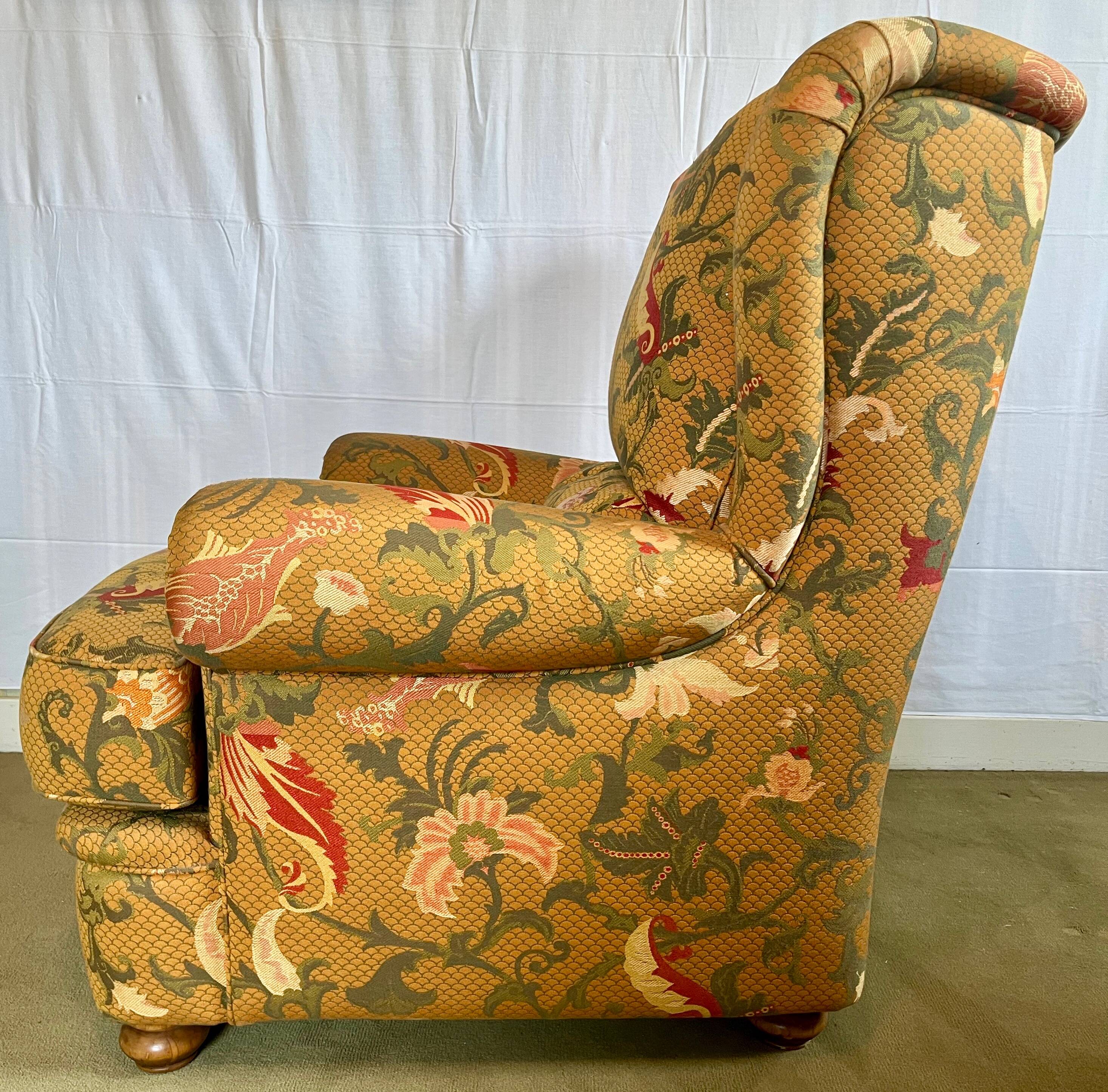 Vintage wingback chair, Burov brand, 1990s.