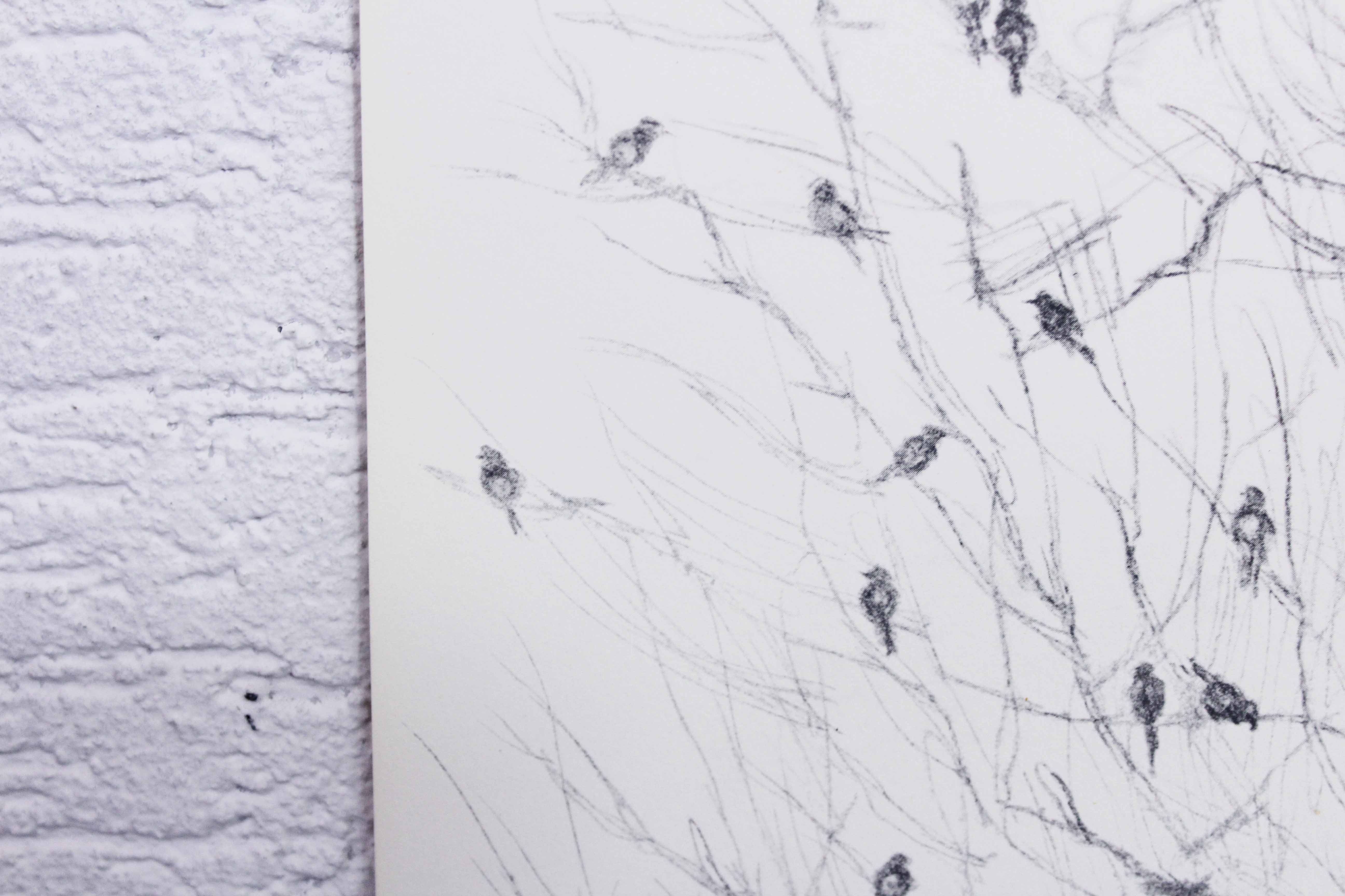 Lithograph by Alfred Meier 1972 "editing pins"