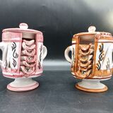 Glazed terracotta guest ashtray - Chocolate