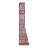 Vintage Turkish hallway rug 77x667 cm