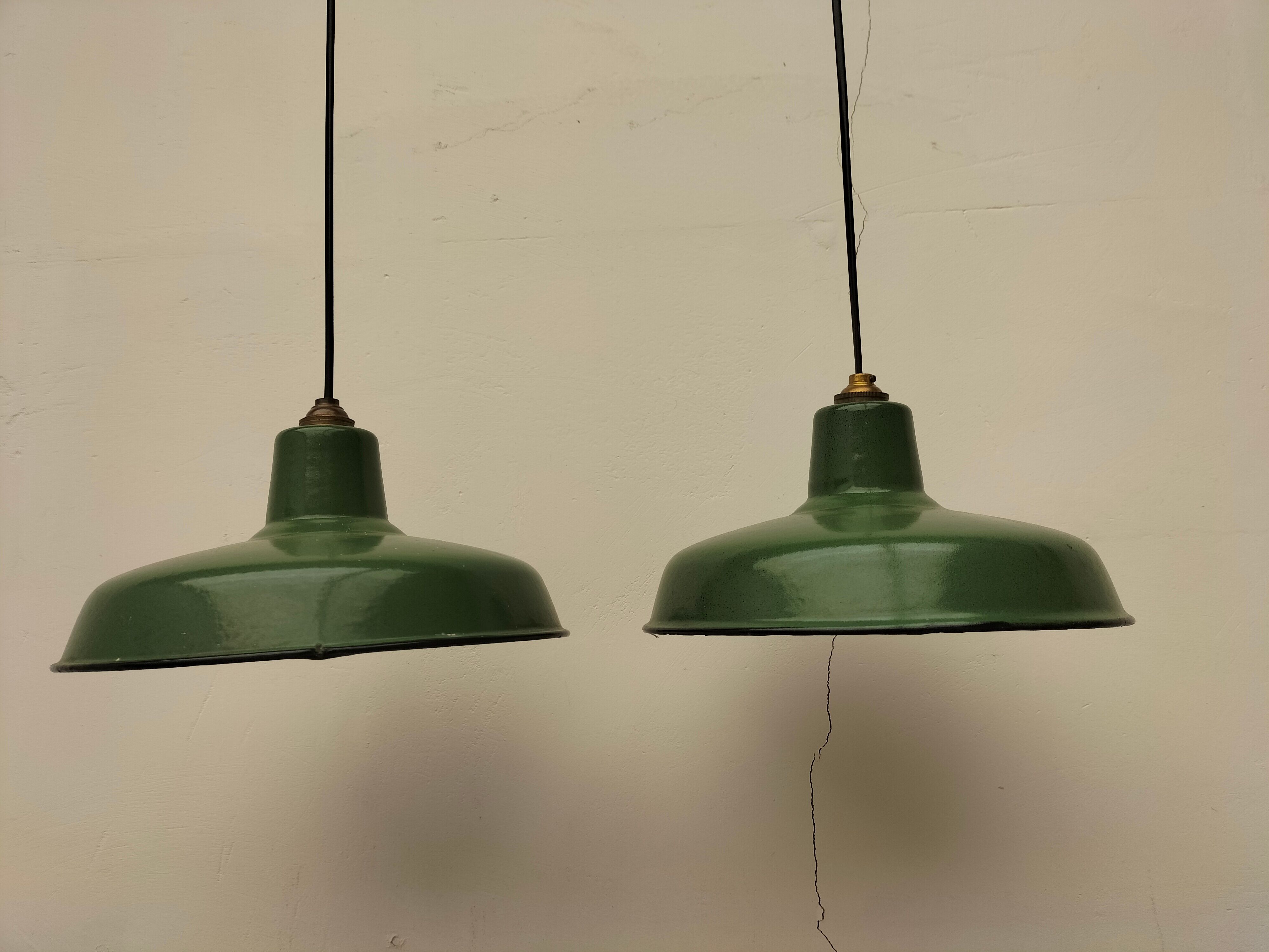 Pair of industrial lamps