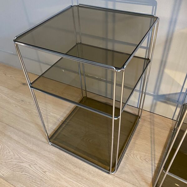 Paire de tables d'appoint design Max Sauze, édité par ''Isocèle'', France 1970