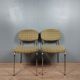 Pair of vintage chairs in fabrics and metal
