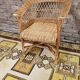 Fauteuil osier rotin 1960 vintage