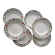 Set of 6 old St Amandinoise St Amand vintage soup plates