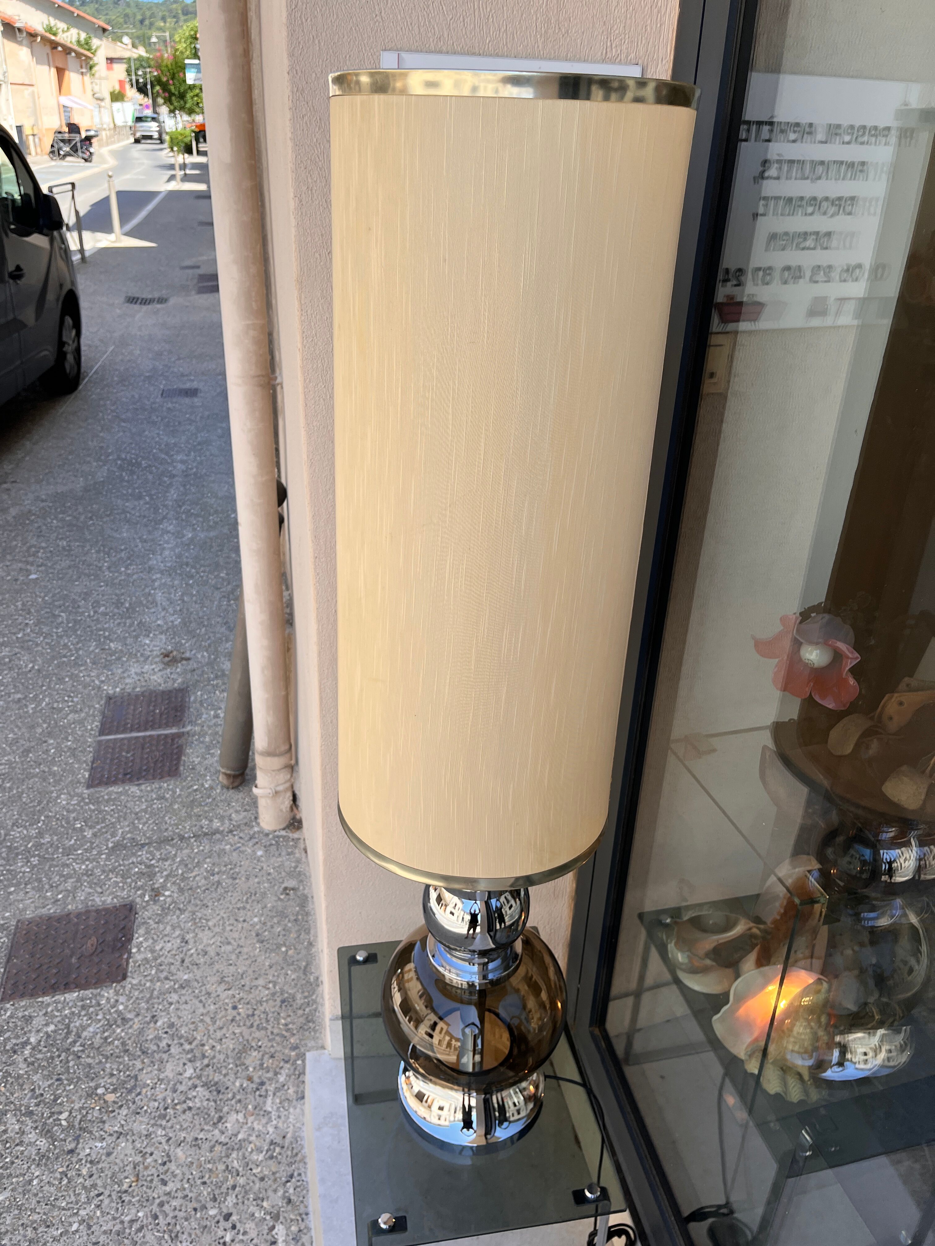 70s design glass sun lamp
