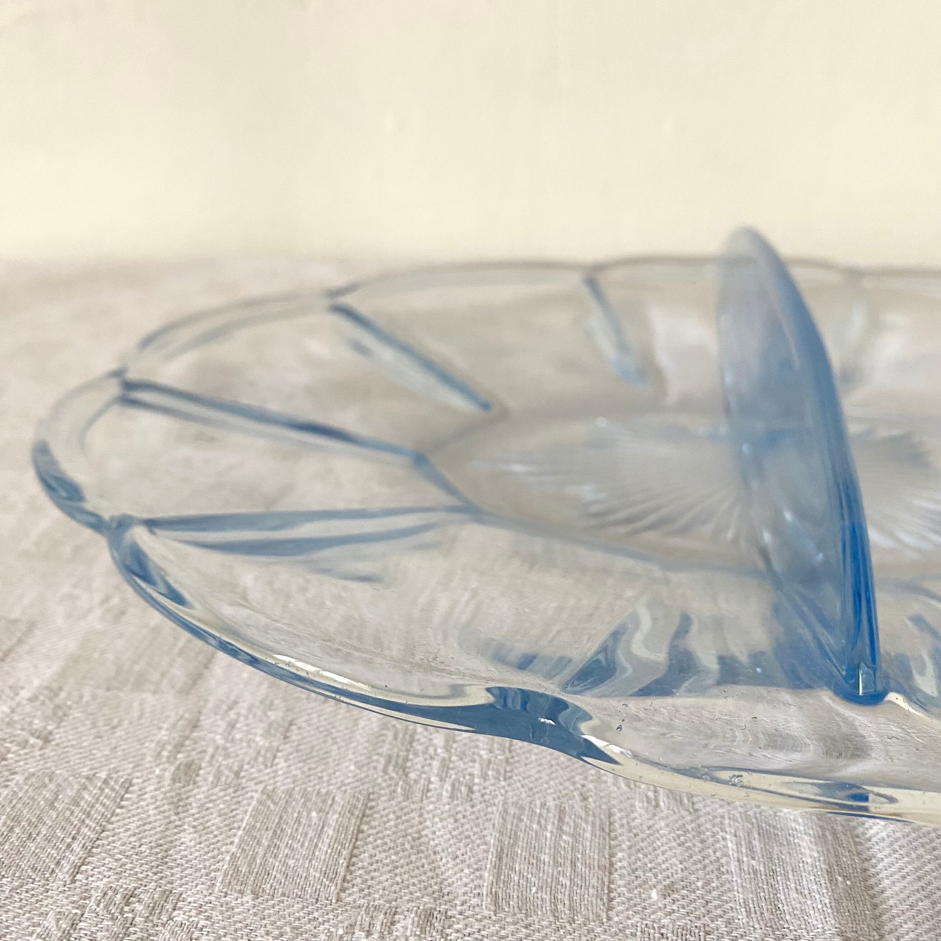Plat serviteur en verre années 50