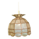Suspension abat-jour vintage en nacre et laiton