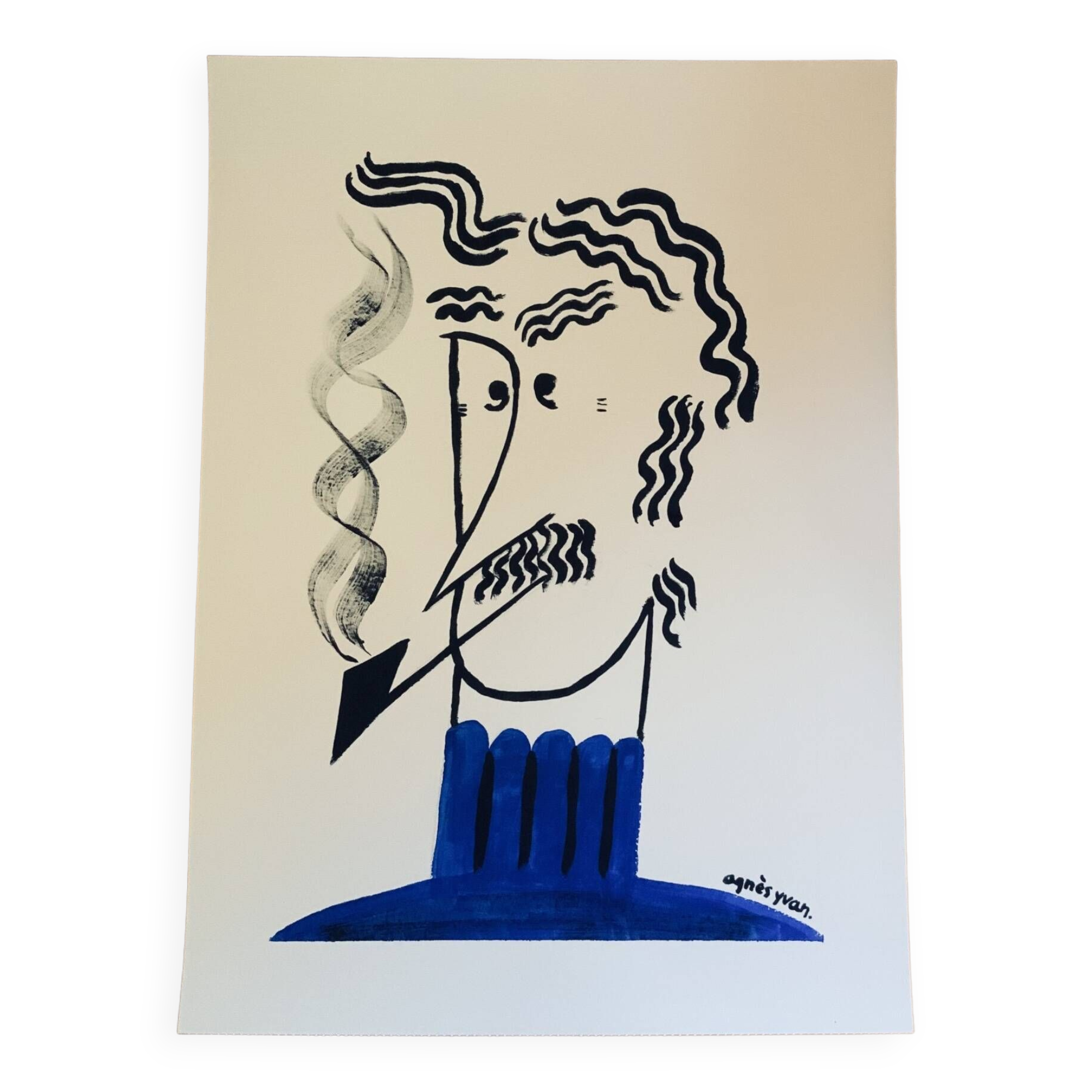 Original acrylic painting on paper - 30x41cm