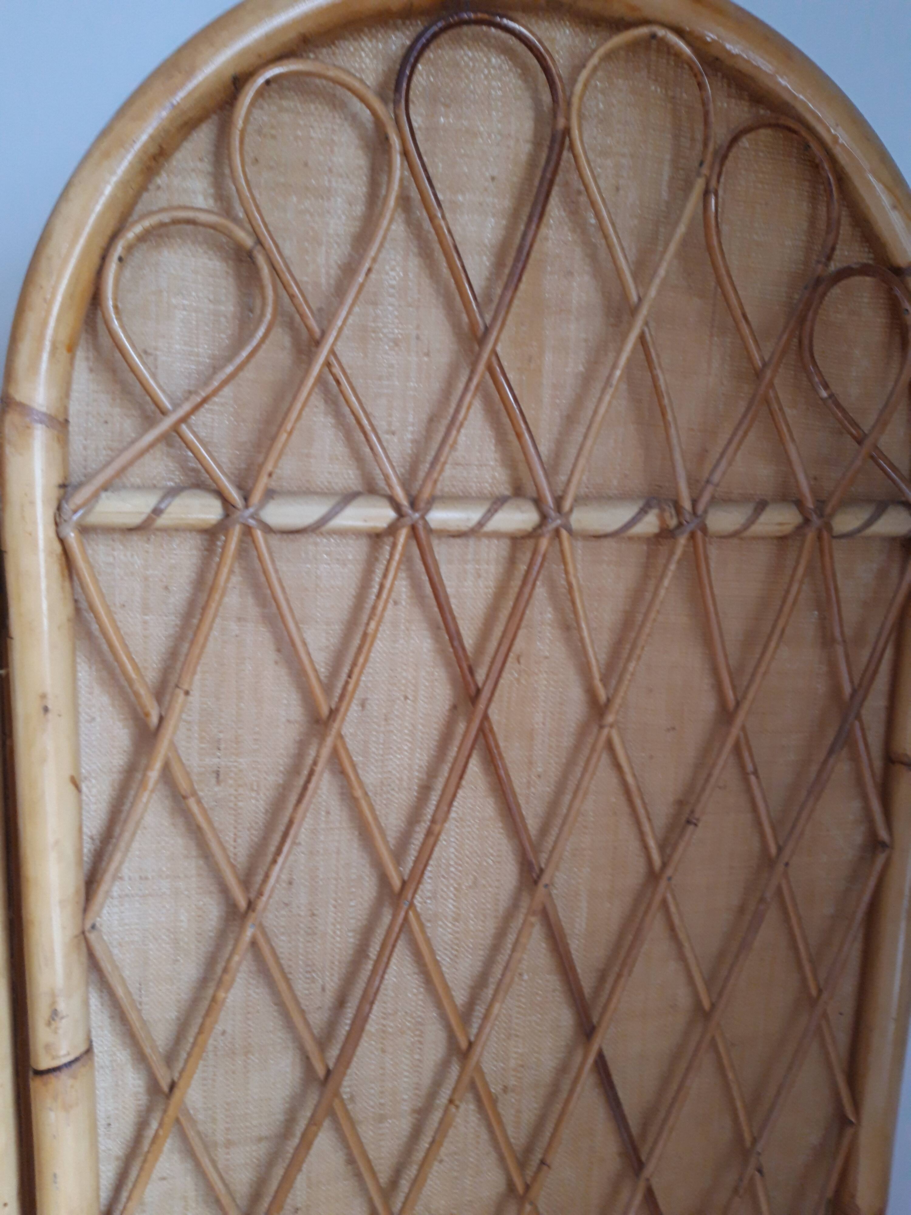 Rattan screen 1960 4 leaves