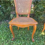 Set of three regency cane chairs