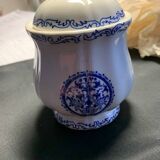 Pot à lait ou crème et sucrier avec couvercle faïence Gien modèle Rouen 32