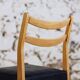 Scandinavian chair in teak and faux leather, 1960.