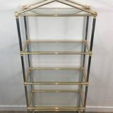 Neoclassical shelf with silver gunmetal patina and gilt metal