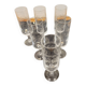 6 engraved crystal champagne flutes (floral) 1920