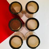 Lot of 6 smoked glasses duralex vintage 70s - retro - kitchen
