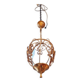 60s pendant light in gold metal