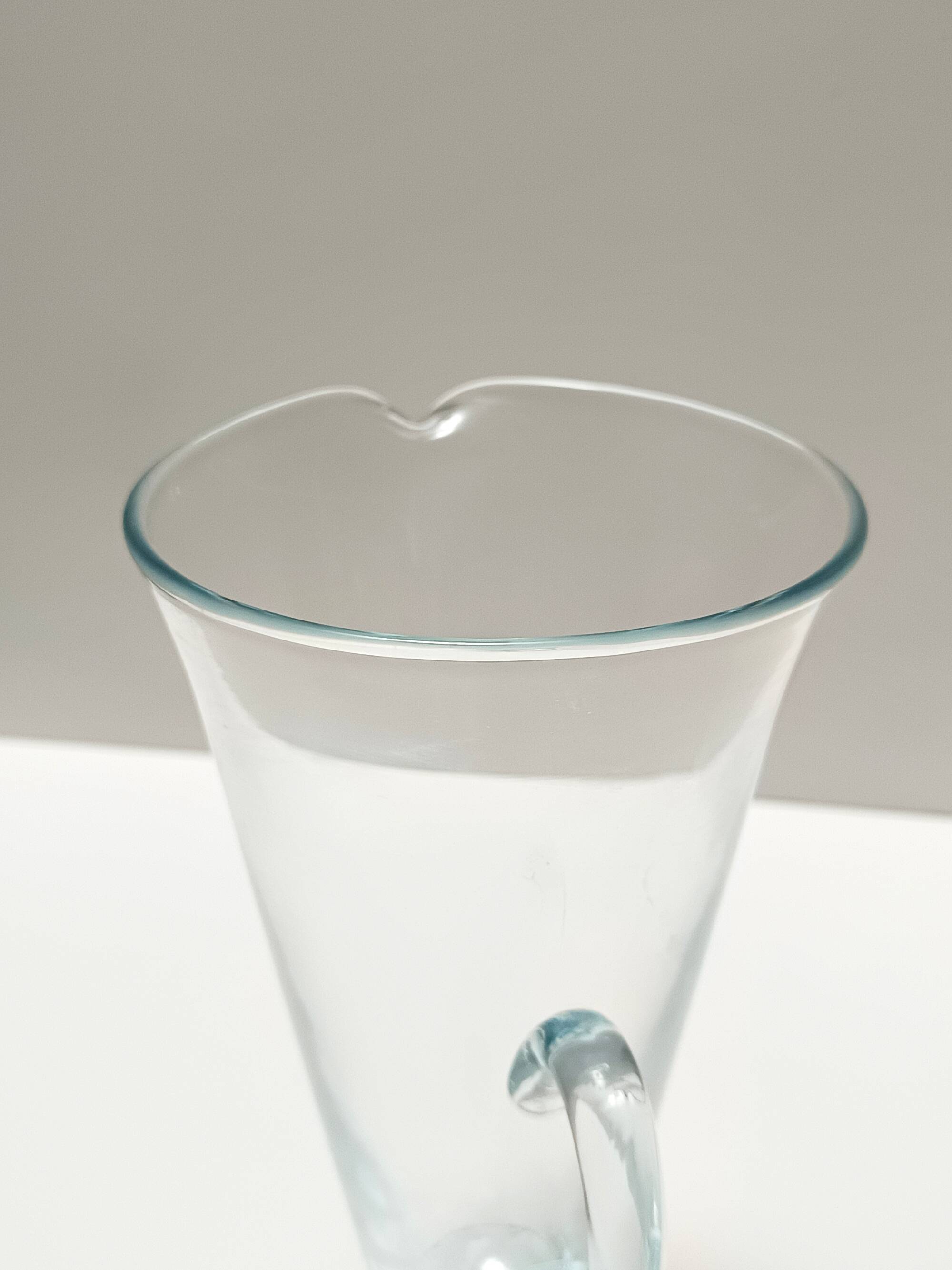 Light Blue Murano Glass Cocktail Set of 6 Glasses and a Pitcher by La Murrina