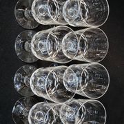 8 antique baccarat crystal wine glasses cut engraved 10742