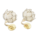 Pair of mother-of-pearl flower sconces