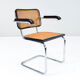 Mid-Century Italian Modern Marcel Breuer B64 Cesca Armchair Chair, 1970
