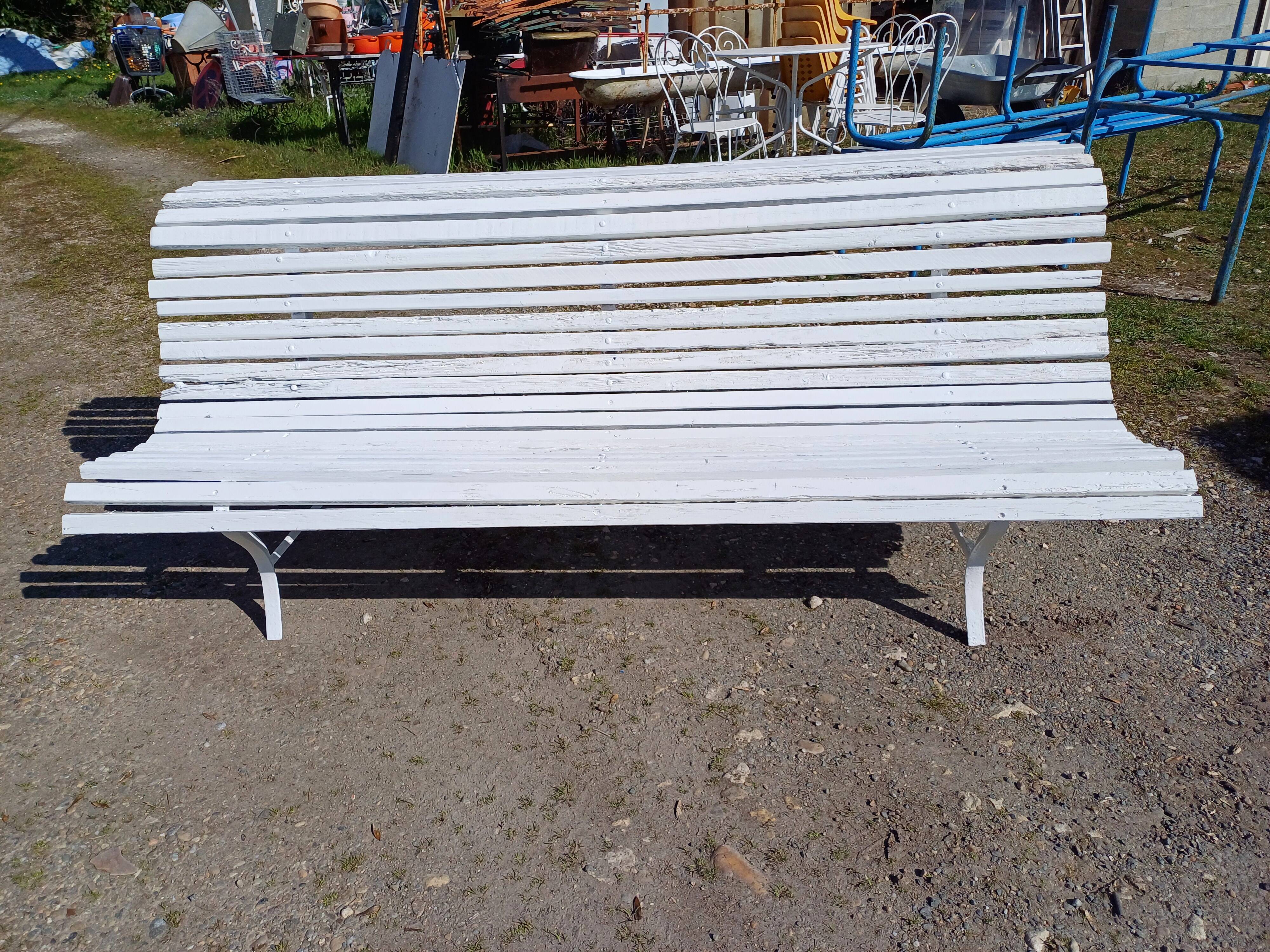 Iron and Wood Bench from the 50s